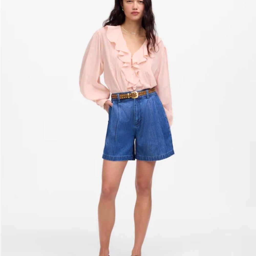 Madewell Blue Denim High-Rise Jean Shorts
